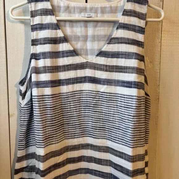 J.Jill summer blue and white dress - Picture 3 of 4